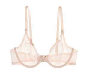 Nowo bez metki biustonosz The Plunge Mesh róż 36D - Zdjęcie 1 z 2