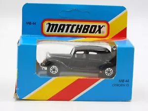 Matchbox Superfast Citroen 15 Traction Avant black MB-44 in BLUE BOX England - Foto 1 di 3