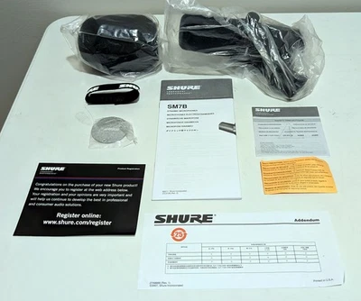 Shure SM7B Cardioid Dynamic Vocal Microphone w/ Original Box & Accessories - Image 1 of 4