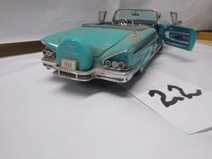 Modellino auto Danbury come nuovo 1958 Chevy Impala Cabrio scala 1:24 pressofuso**#HAC-22 - Foto 1 di 10