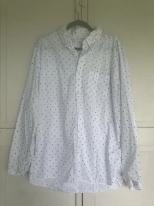 Gap Mens Shirt XL Long Sleeves Button Up Pocket White Floral Design - Picture 1 of 8