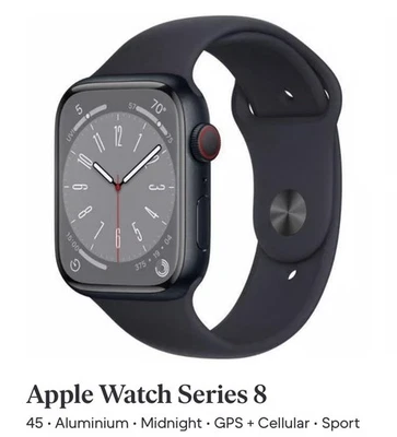 Lightly used perfect condition Series 8 Apple Watch 45mm Aluminum & Ceramic Case - Image 1 of 3