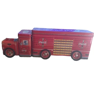 Coca Cola Three Compartments Tin Delivery Truck Tractor Trailer - Picture 1 of 4