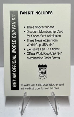 1994 Upper Deck винтажный Кубок мира США Официальный Комплект Фанатов Форма Заказа Карта - Изображение 1 из 2