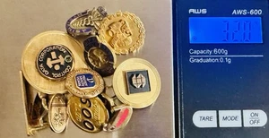 Vintage Service Award Pin LOT (12 Pins) 1/10 1/20 10K GF Gold Filled - 32 Gramm - Bild 1 von 23