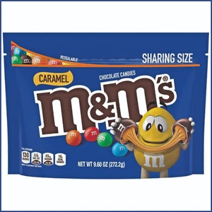 M&Ms Caramel Chocolate Candy Bag Share Size 9.05 oz - Picture 1 of 12