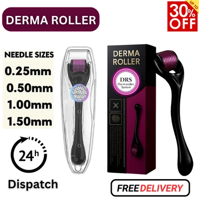 DERMA SKIN ROLLER 540 TITANIUM MICRO NEEDLE HAIR REGENERATION HAIR&BEARD GROWTH - Image 1 of 4