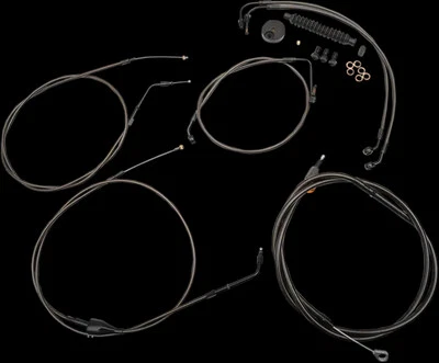 Kit de controles de manillar LA Chopper 18-20 pulgadas Midnight Std Harley Road Glide 98-07 Foto 1 de 3