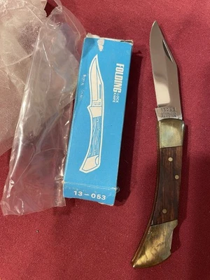 Vintage 13053 Folding Lock 2” Blade Pocket Knife 3” Pakistan w/ Original Box NEW - Image 1 of 4