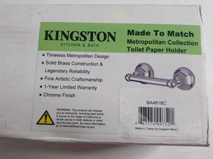 Kingston Brass BA4818C Metropolitan Toilet Paper Holder Chrome Finish - Picture 1 of 5