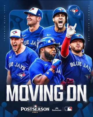 Toronto Blue Jays Moving On ALDS 2025 American League Division Champions poster - Image 1 of 4
