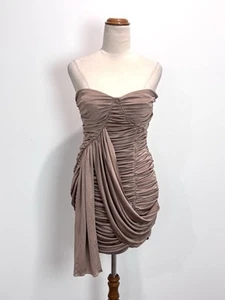 NEW Cooper St Mini Dress 10 Gold Ruched Side Sash Cocktail Party Evening Wedding - Picture 1 of 12