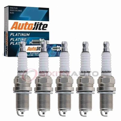 Velas de ignição Autolite Platinum 5 peças para 1996 Volvo 850 2.3L L5 ignição muito bom estado - Imagem 1 de 4