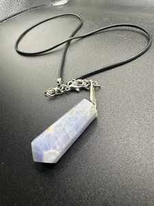 Natural Blue Afghanite 925 Sterling Silver Gemstone Pendant With Necklace Wire - Picture 1 of 6