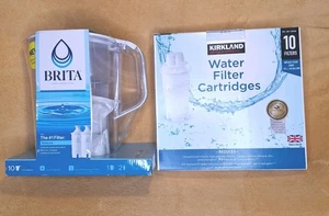 Brita Water Filtration System 10 Cup Filter Pitcher w/ 10 pack of filter  - Picture 1 of 5