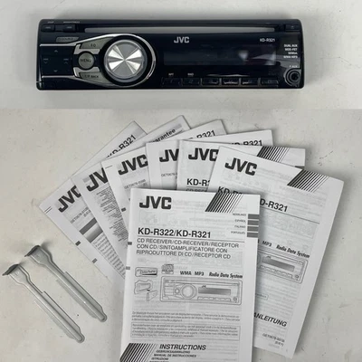 JVC KD-R321 Car Stereo Radio CD MP3 Player Receiver Head Unit AUX IN FACE MANUAL - Image 1 of 4
