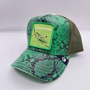 Goorin Bros The Farm Animal Trucker Grasshopper Green Vegan Snake Print - Picture 1 of 17