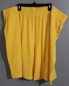 Nuevo-Pantalones Cortos de Verano Mujer Mujer Interior Talla Grande Algodón Amarillo. Talla 3x - Imagen 1 de 8