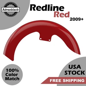 Advanblack Redline Red 19" Reveal Wrapper Hugger Front Fender For 09+ Harley - Imagen 1 de 9