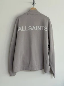 Sudadera Allsaints “Ezra” Media Cremallera Jersey Gran Tamaño Gris XXL - Imagen 1 de 12