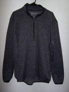 Maglione pile Under Armour abete sciolto grigio antracite leggero 1/4 zip taglia XL - Foto 1 di 2