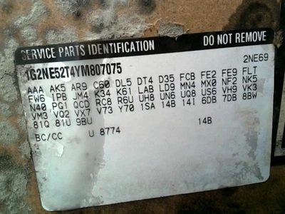 Driver Front Window Regulator Manual 4 Door Fits 99-04 ALERO 2233586 - Изображение 1 из 4