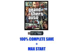 Grand Theft Auto IV 4 Max Start + Completo Guardar Archivo PlayStation 3 PS3 USB GTA - Imagen 1 de 1