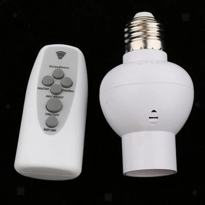 E27 Ligth Bulb Socket Adaptor Wireless Lamp Holder Fitting AC 85-265V 3A - Image 1 of 4