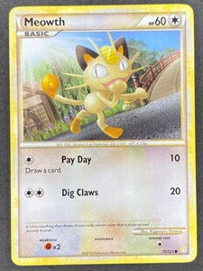 Pokémon Meowth 75/123 HS HeartGold & SoulSilver NM - Picture 1 of 2