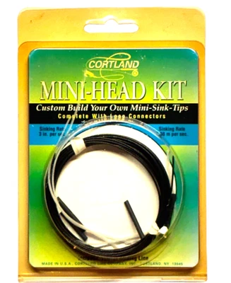Kit de mini cabeza Cortland para fregadero de pesca con mosca personalizado velocidad 3 pulgadas Per Sec Hecho en USA Foto 1 de 4