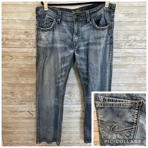 Silver Jeans Co. Mens 40x32 (31) Jeans Zac Straight Leg Relaxed Denim Cotton M19 - Picture 1 of 16