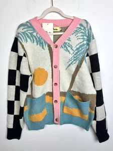 Duvin Design Men's Tropical Cardigan White Size Small NEW - Picture 1 of 7