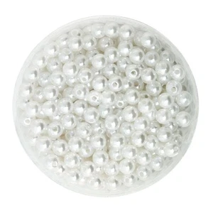 500pcs 6mm round ABS Plastic Imitation Pearls Jewelry Findings for Diy - Picture 1 of 41