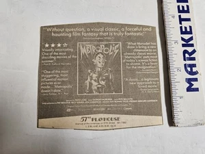 Fritz Lang's Metropolis Vintage 1984 NYC Wiederveröffentlichung Zeitungsanzeige / mit Rockpartitur - Bild 1 von 1