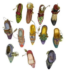 Ashton Drake Mode Mini High Heel Schuh Erbstück Ornamente 12er Set mit Etikett - Bild 1 von 13