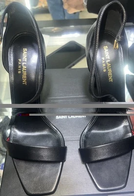 Женские туфли на каблуке из черной лакированной кожи YSL 39 9 неношеные в коробке - Изображение 1 из 4