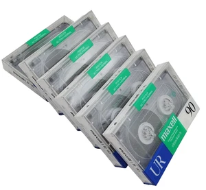 6x Maxell UR 90 Cassette Tapes Sealed Blank Audio Recording Normal Bias Type I - Picture 1 of 5