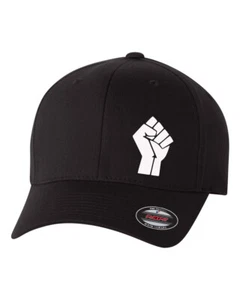 BLACK LIVES MATTER Flex Fit HAT FREE SHIPPING Choose Size, Color FLAT or CURVED - Picture 1 of 10