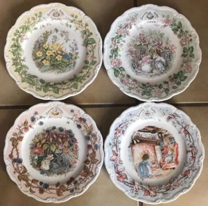 ❤️BRAMBLY HEDGE Royal Doulton ~ 4 Seasons Plates ~ Gift Collection ~ 8" ~ EUC❤️ - Picture 1 of 6