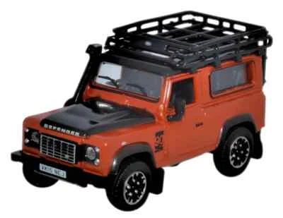 Oxford 76LRDF008AD Land Rover Defender 90 Phoenix Arancione 1/76 POD Spedizione - Immagine 1 di 4