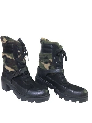 AU Air Underground Salma Camo Chunky Lug Sole Hiker Combat Boots Sz 8M - Image 1 of 4