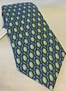 NWT Vineyard Vines Mens Mini Tees CUSTOM COLLECTION 100% Silk Golf Tie LAKEWOOD - Picture 1 of 3