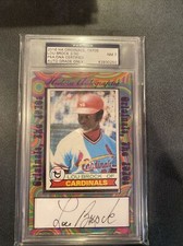 2016 Historic Autographs Originals, The 1970s Lou Brock 2/30 Auto Grade NM 7