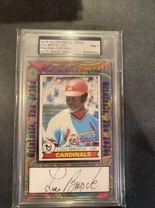 2016 Historic Autographs Originals, The 1970s Lou Brock 2/30 Auto Grade NM 7 - Bild 1 von 3