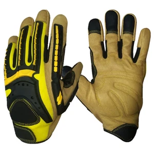 G-Force Tuff Oiler GMT215 Mechanics Glove C5 Cut Resistant Leather Safety - Picture 1 of 3