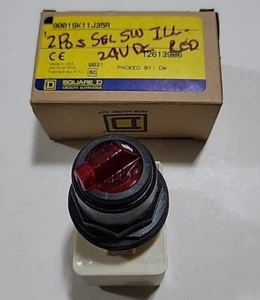 Interruptor selector de 2 posiciones Square-D 9001-SK11J35R, rojo iluminado, 24-28 V CA/CC - Imagen 1 de 5