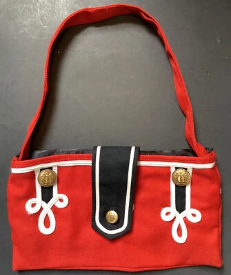 Ручной работы? Британский красный синий и белый сумочки сумка мешок лира кнопки Militaria - Изображение 1 из 4