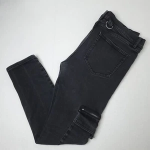 HT Stinger Jeans Mens 38x32** Black Denim Suspender Loops Punk Grunge Hot Topic - Picture 1 of 10