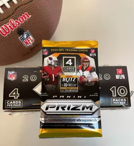 2020 PANINI PRIZM NFL NEW 4 Card Pack from MEGA BOX BURROW HURTS AUTO RC? 1/box! - Picture 1 of 5