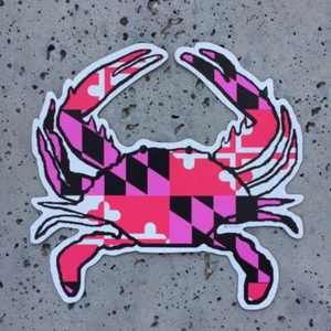 PINK Maryland Flag Crab Shaped Magnet!!! - Picture 1 of 6